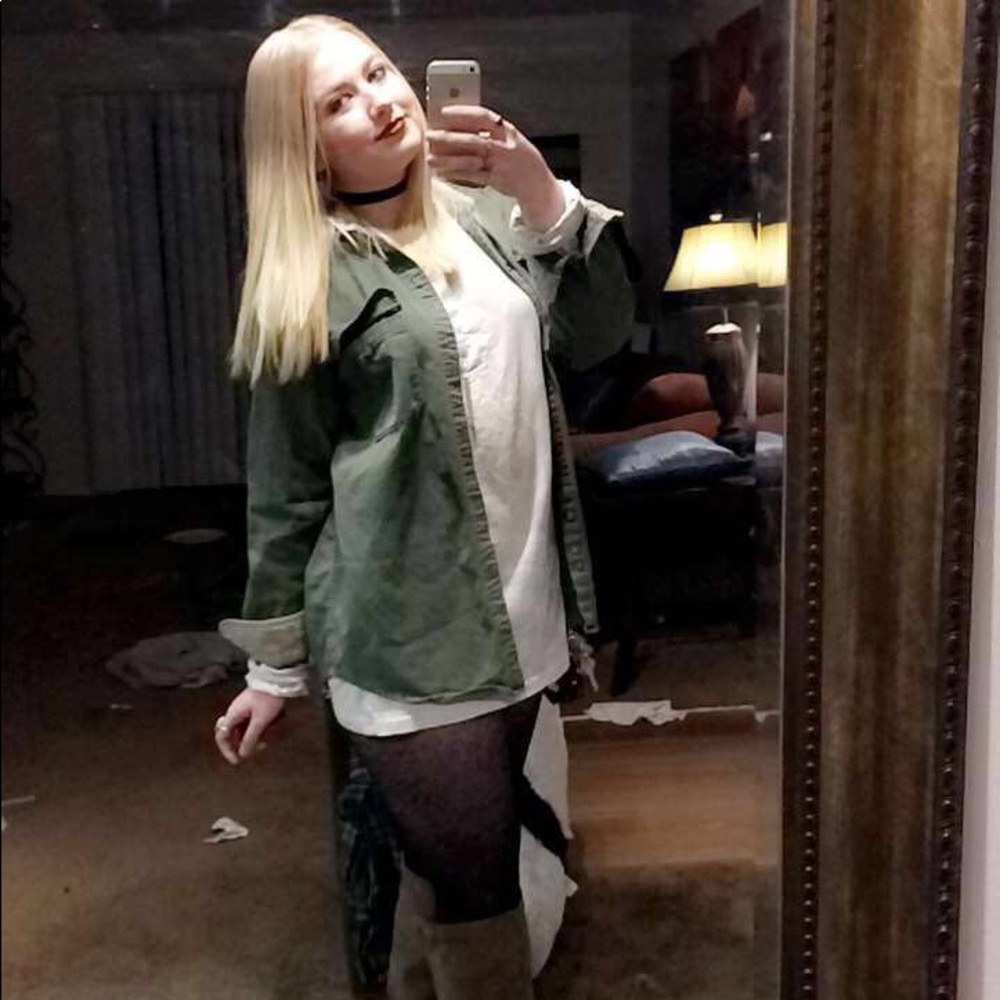 Army Green Button Down or Light Jacket